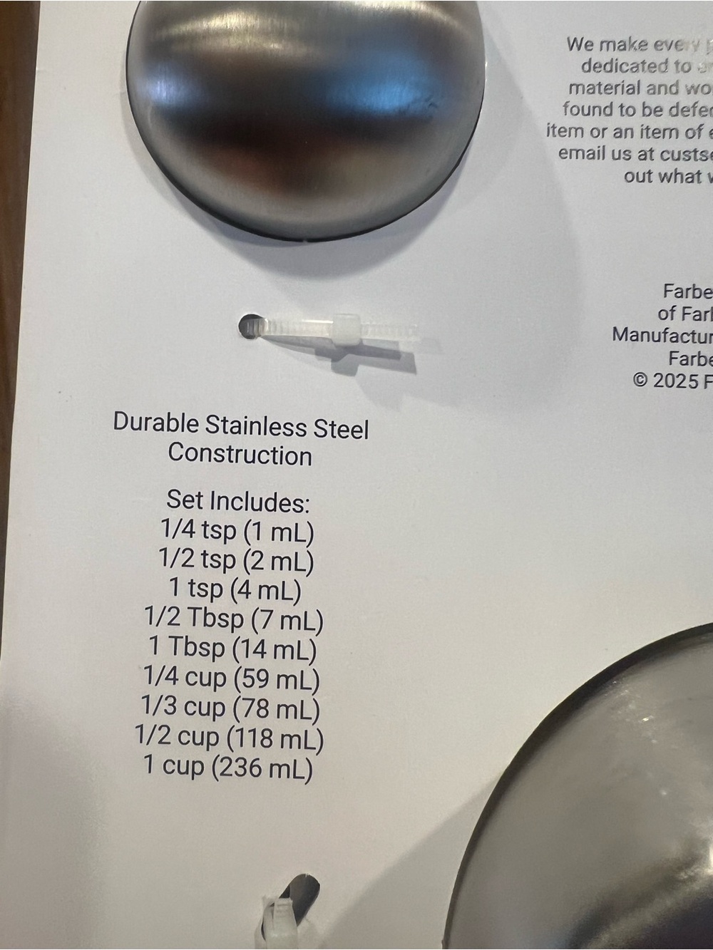 Farberware Stainless Steel Measuring Cup and Spoon Set - Picture 3 of 3